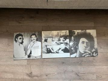 Drie aluminium wandplaten decoratie oa Bob marley, messi beschikbaar voor biedingen