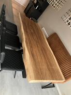 Mooie Eiken Tafel - Metalen frame. Robuust & Stijlvol!, Huis en Inrichting, Tafels | Eettafels, Ophalen, Gebruikt, 100 tot 150 cm