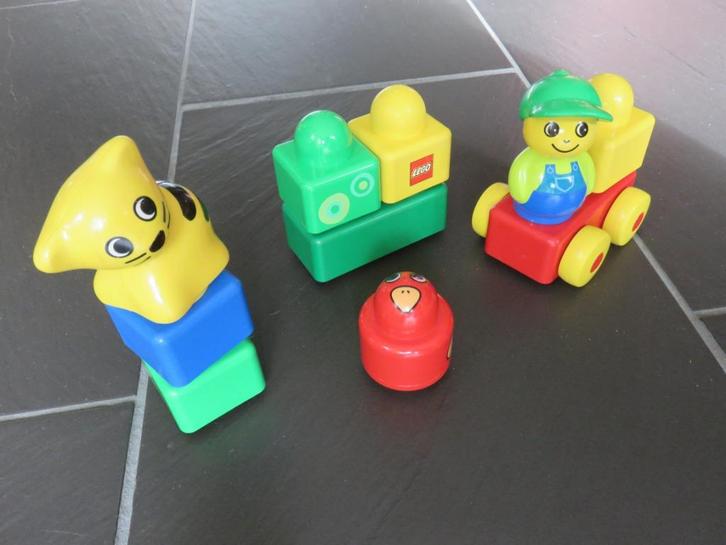 lego Primo speelset 10 delig met kar, pop en rammel, Kinderen en Baby's, Speelgoed | Duplo en Lego, Gebruikt, Lego Primo, Ophalen of Verzenden