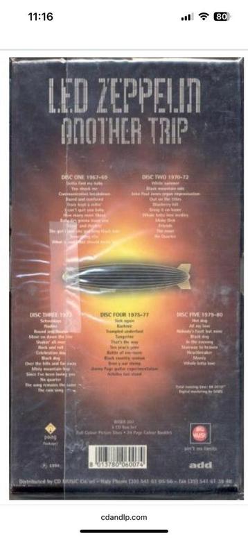 Led Zeppelin box set beschikbaar voor biedingen