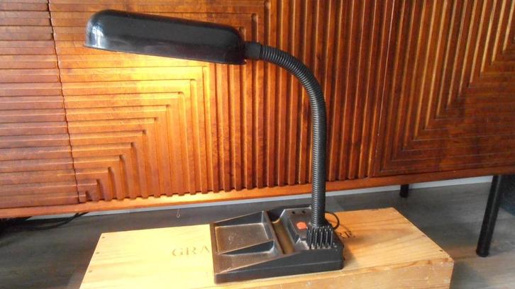 '80s Vintage bureaulamp/tafellamp. origineel, Huis en Inrichting, Lampen | Tafellampen, Zo goed als nieuw, Kunststof, Metaal, Ophalen of Verzenden