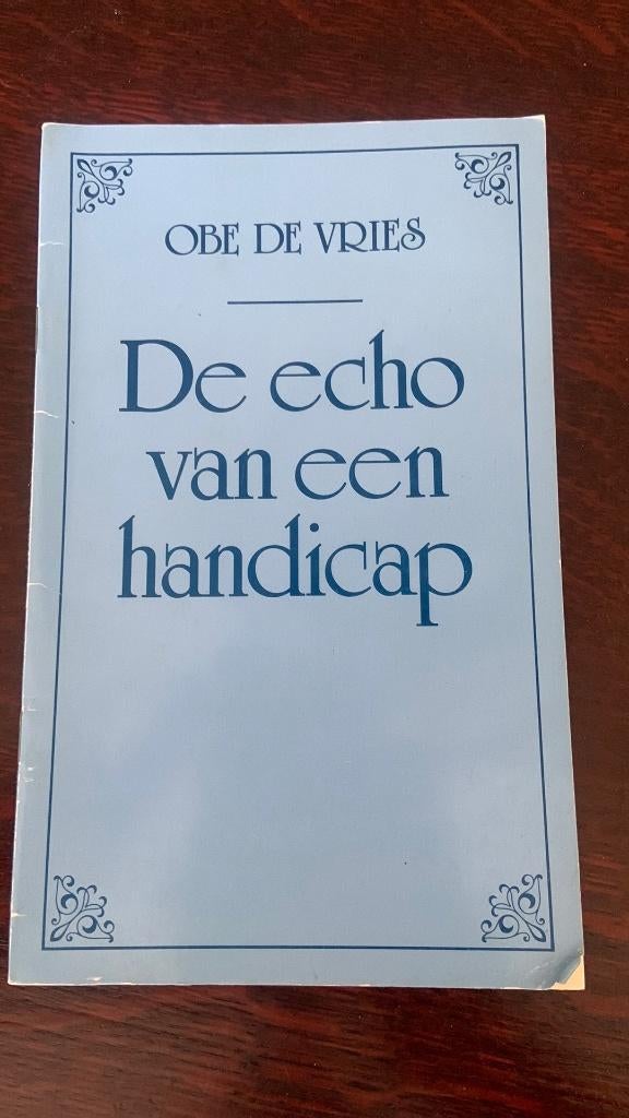 De echo van een handicap - Obe de Vries, Ophalen of Verzenden