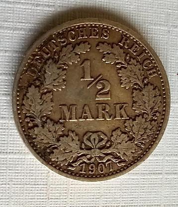 Halve Mark 1907 - Deutsches Reich  beschikbaar voor biedingen