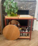 Vintage bar cart, Ophalen, Gebruikt, 50 tot 100 cm, Kersenhout