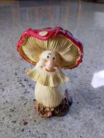 Beeldje Paddenstoel vliegenzwam groot met gezicht, Ophalen of Verzenden, Gebruikt, Overige typen