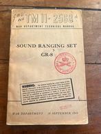 WO2 Amerikaans Artillerie Sound Ranging Set voorschrift GR-8, Verzamelen, Militaria | Tweede Wereldoorlog, Ophalen of Verzenden