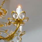 Palwa kroonluchter kristal met bloemen, 70's mid century, Ophalen of Verzenden, Gebruikt, Glas