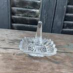 Mooi brocante ringenbakje van persglas, 8x8x8 cm, Ophalen of Verzenden