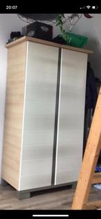 Beuken/Crème Kledingkast, Ophalen, Gebruikt, Met hangruimte, 50 tot 100 cm