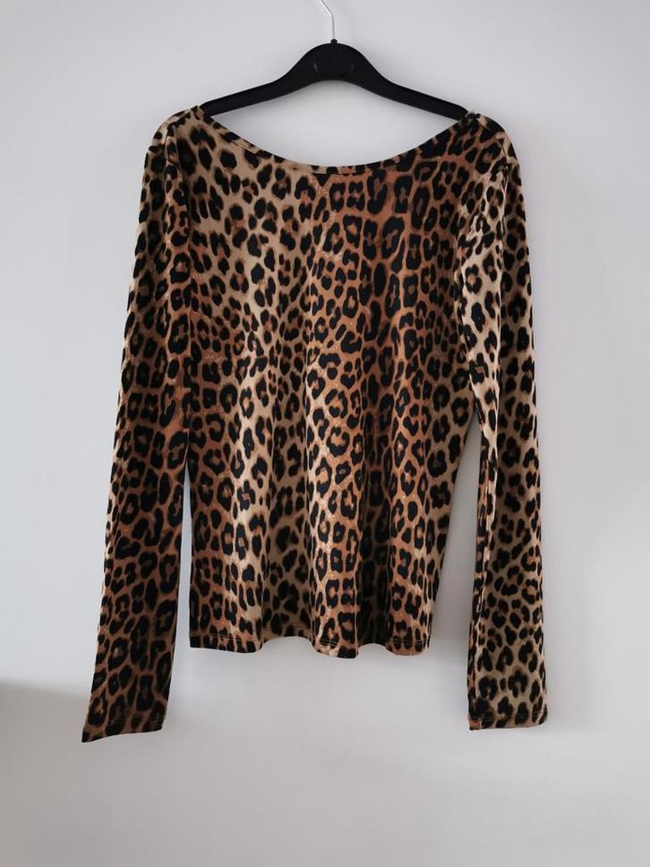 H&M top met luipaardprint mt. S, Kleding | Dames, Tops, Nieuw, Maat 36 (S), Overige kleuren, Lange mouw, Verzenden