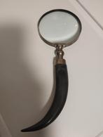 Oud vergrootglas met hoorn handvat, Hobby en Vrije tijd, Vergrootglazen, Loepen en Loeplampen, Ophalen of Verzenden, Vergrootglas of Loep