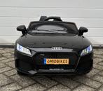 Audi TT'RS 12v zwart - RC – Leder zit – Rubberband Bleu, Ophalen of Verzenden, Nieuw, Overige typen