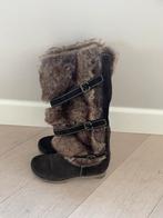 Bruine Laarzen met Bont - Maat 36, Bruin, Lage of Enkellaarzen, Ophalen of Verzenden, Zo goed als nieuw