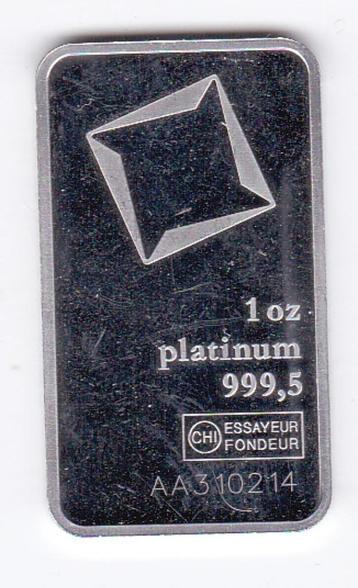 Baartje van 1 ounce PLATINA Valcambi beschikbaar voor biedingen