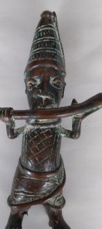 Antiek brons uit Benin hoornblazer, Antiek en Kunst, Ophalen of Verzenden, Brons