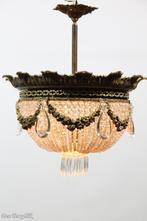 Elegante bronzen kralen plafonnière, Ophalen of Verzenden