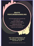 Pedicure examen model gezocht, 33 - 40 uur, Overige niveaus, Starter, Overige vormen