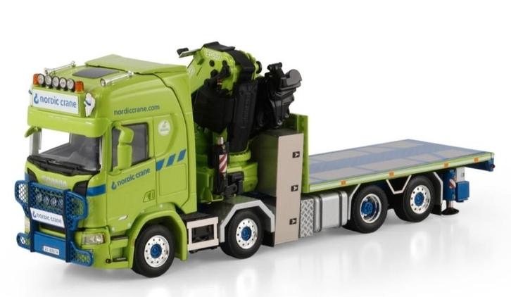 WSI SCANIA R HIGHLINE + FASSI AUTOLAADKRAAN - NORDIC CRANE, Hobby en Vrije tijd, Modelauto's | 1:50, Nieuw, Bus of Vrachtwagen