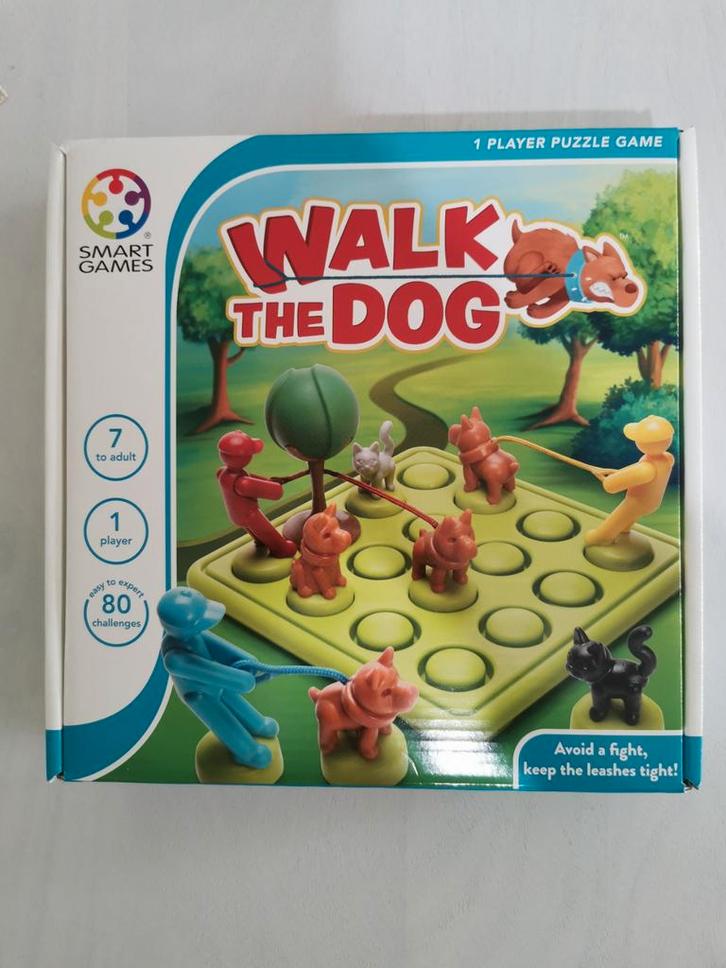Smart Games Walk the Dog - Nieuw!, Hobby en Vrije tijd, Gezelschapsspellen | Bordspellen, Nieuw, Een of twee spelers, Reisspel