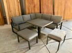 Loungehoek Nayan aluminium antraciet incl.2 footrest, Ophalen, 8 zitplaatsen, Loungeset, Bank