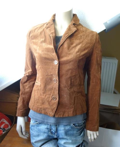 Cognackleurig kort ribjasje van LIV maat 40, Kleding | Dames, Jasjes, Kostuums en Pakken, Gedragen, Maat 38/40 (M), Bruin, Ophalen of Verzenden