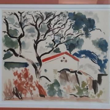 Schilderij   aquarel op papier  Dolf van Leggelo beschikbaar voor biedingen