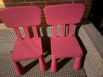 Roze Kinderstoelen (2 stuks), Huis en Inrichting, Stoelen, Kunststof, Gebruikt, Twee, Ophalen of Verzenden