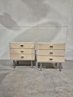 Een set mid century ladekastjes nachtkastjes vintage, Huis en Inrichting, Kasten | Ladekasten, Ophalen, 1 of 2 laden, Onbekend