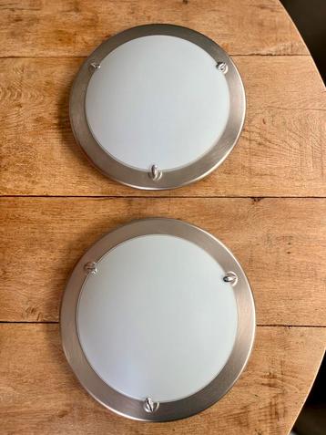 Witte Plafonnière Plafondlamp melkglas beschikbaar voor biedingen