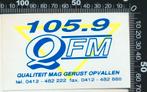 Sticker: QFM, Verzenden, Zo goed als nieuw, Film, Tv of Omroep