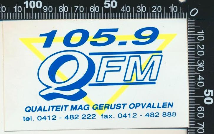 Sticker: QFM, Verzamelen, Stickers, Zo goed als nieuw, Film, Tv of Omroep, Verzenden