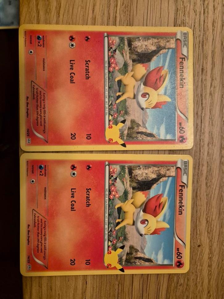 McDonalds 25th Anniversary promos. Pokemon Kaarten - 2 Stuks, Verzamelen, Speelgoed, Gebruikt, Ophalen of Verzenden