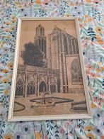 Domtoren Utrecht Tekening Ingelijst, Antiek en Kunst, Ophalen of Verzenden