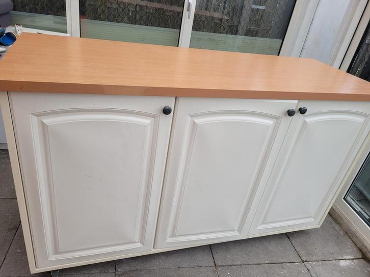 Te koop: Bartafel met opbergruimte / kast, Tuin en Terras, Bergingen en Tuinkasten, Gebruikt, Overige typen, Hout, Ophalen