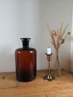 Apothekerpot / apothekersfles bruin glas vintage, Minder dan 50 cm, Glas, Ophalen of Verzenden, Zo goed als nieuw