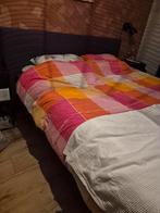Mooi donkergrijs 2 persoons boxpringbed 1.60x2.00, Ophalen