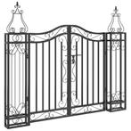 Poort 121x8x100 cm smeedijzer zwart, Tuin en Terras, Tuinhekken en Hekwerk, Verzenden, Nieuw, IJzer, Sierhekwerk