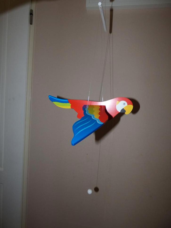 Goki zweeffiguur papegaai van hout 50 cm, ZGAN!, Kinderen en Baby's, Speelgoed | Houten speelgoed, Zo goed als nieuw, Overige typen