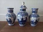 Set van 3 Delfts blauwe vazen, Antiek en Kunst, Ophalen