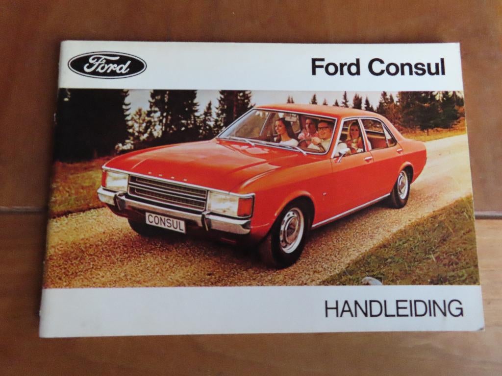 Instructieboek Ford Consul 1.7 V4 t/m 3.0 V6 1972, mooi!, Ophalen of Verzenden