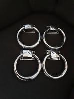 4 x mooie stoelringen chroom van Rofra, Huis en Inrichting, Stoelen, Ophalen, Zo goed als nieuw, Bruin, Vijf, Zes of meer stoelen