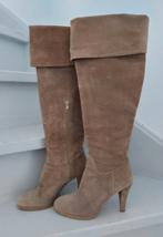 BLACK LABEL SUEDE LAARZEN VAN MANFIELD MAAT 39, Hoge laarzen, Beige, Ophalen of Verzenden, Zo goed als nieuw