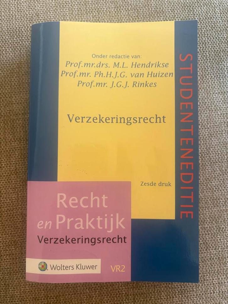 Verzekeringsrecht - Studenteneditie (6e druk), Boeken, Studieboeken en Cursussen, Zo goed als nieuw, HBO, Alpha, Ophalen of Verzenden