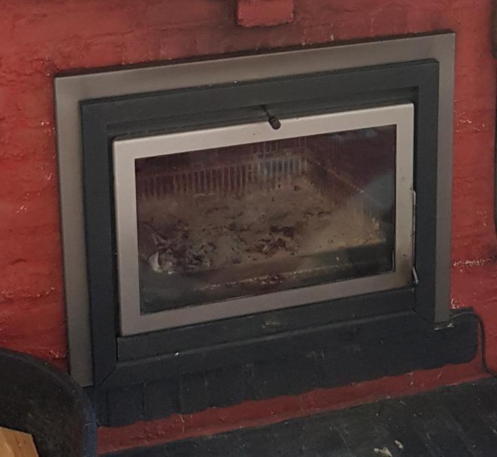 Inzethaard houtkachel Crown, Huis en Inrichting, Kachels, Gebruikt, Inbouw, Houtkachel, Hout, Ophalen