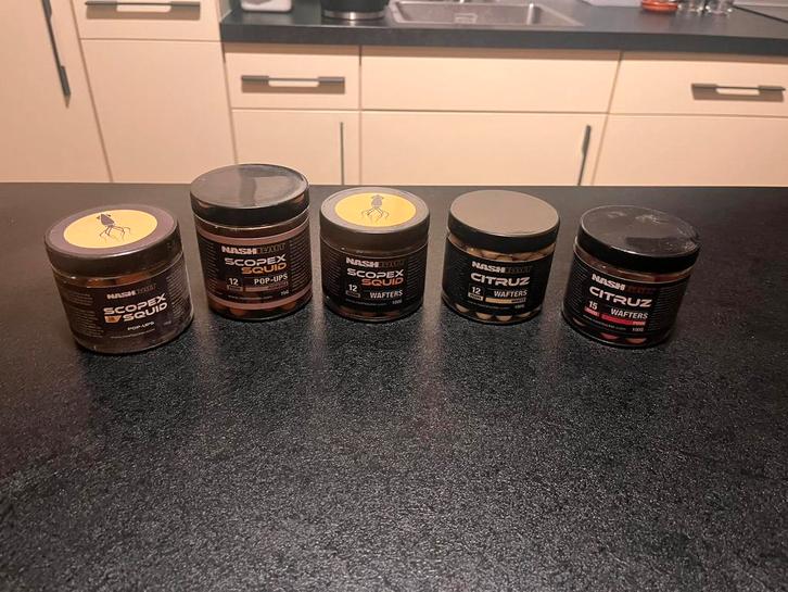 Nash hookbaits / pop ups / wafters, Watersport en Boten, Hengelsport | Karpervissen, Zo goed als nieuw, Overige typen, Ophalen of Verzenden