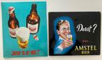 2 Amstel bier vintage reclameborden., Verzamelen, Merken en Reclamevoorwerpen, Verzenden, Gebruikt, Reclamebord