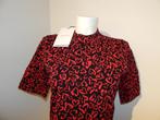 Nikkie nieuw stretch truitje rode hartjes print Nieuw 42, Kleding | Dames, Verzenden, Zwart, Maat 42/44 (L), Nieuw