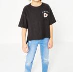 Zara antracietgrijse wijde shirt top met glitters tekst 164, Kinderen en Baby's, Nieuw, Meisje, Ophalen of Verzenden, Zara
