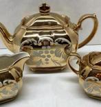 Sadler Gold Lustre 3 delige thee-set 1950 Zeldzaam + theepot, Antiek en Kunst, Ophalen of Verzenden
