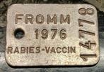 Hondenpenning FROMM 1976 rabies vaccin, Verzenden, Overige materialen, Nederland